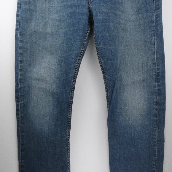 Levis 513 Jeans Mens 32x28 Blue Slim Straight Fit Stretch Denim Pants 98% Cotton - Picture 4 of 16